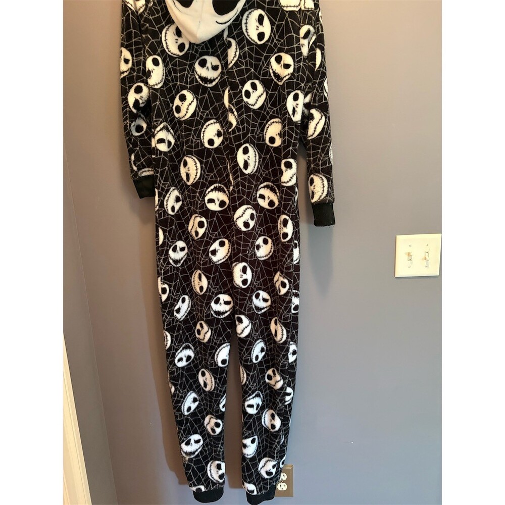 Disney Nightmare Before Christmas Jack Skellington Hooded Onesie Unisex L - Picture 5 of 8